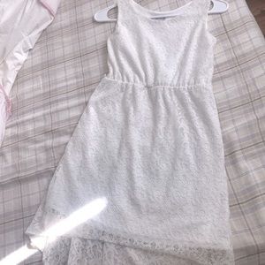 White Medium length Dress for 10-12 y/o girls.